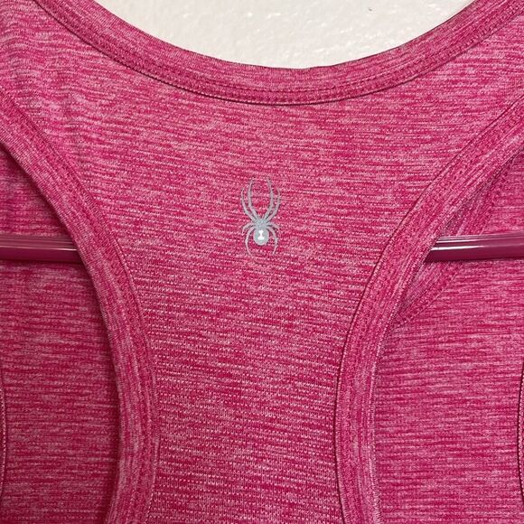 SPYDER Women's Cutout Racerback Tank Top Sz XL space Dye Pink - Picture 7 of 7